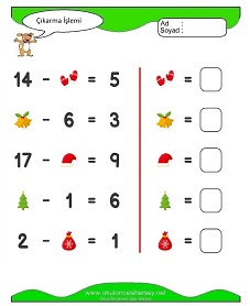 Çıkarma İşlemi Çalışma Sayfaları